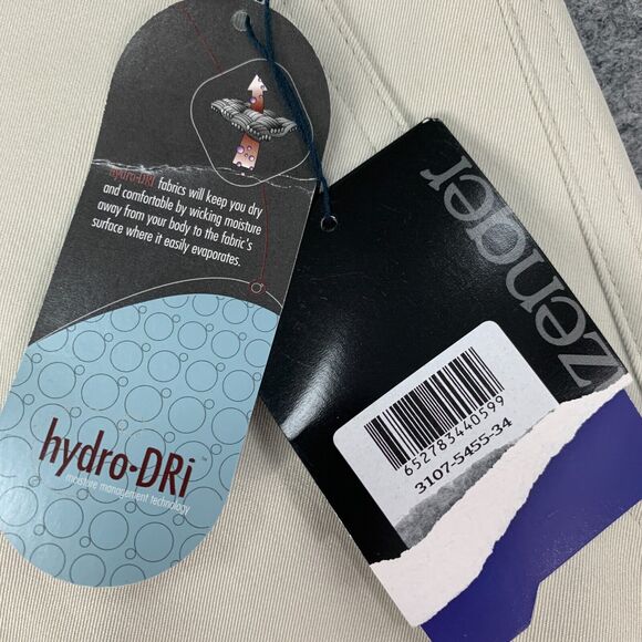 Slazenger Golf Shorts Mens 34 Beige High Rise Quick Dry Performance Hydro Dri - Picture 6 of 13